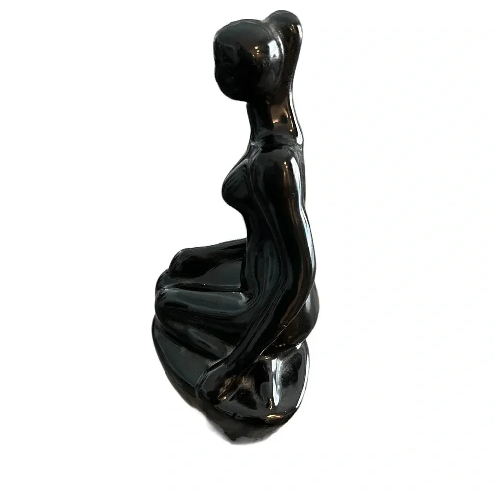 Vintage American Pottery Black Bather Figure MCM